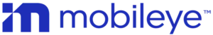 Logo of Mobileye featuring a stylized 'm' design and the text 'mobileye'