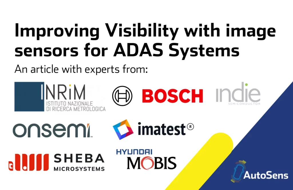 improving visibility with image sensors for ADAS systems featuring logos of various companies.