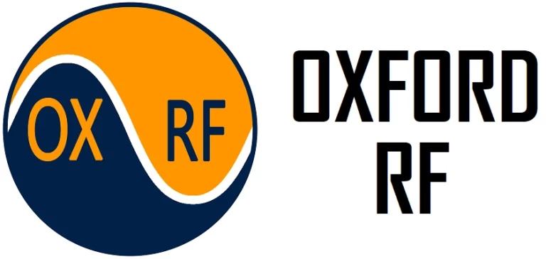 Logo of Oxford RF featuring a circular design with 'OX RF' inside and text 'OXFORD RF' beside it.