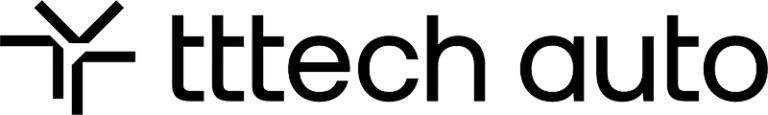 Logo of TTTech Auto featuring an emblem and the text 'tttech auto'