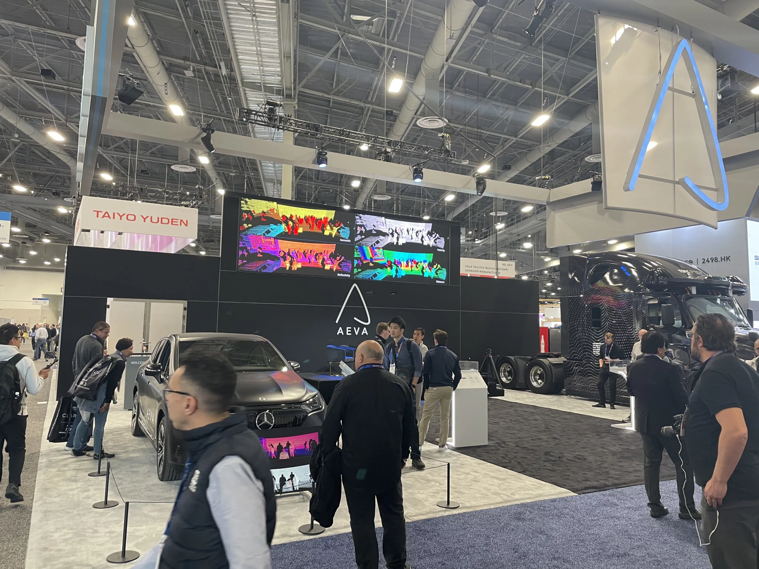 Aeva booth with Torc semi cab