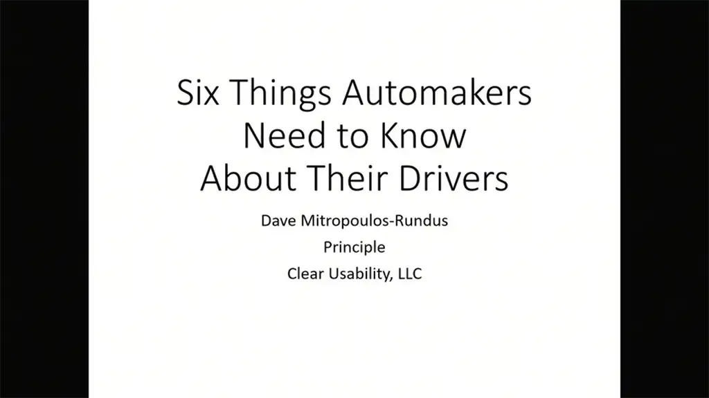 Six Things Automakers Should Know About Drivers - AutoSens